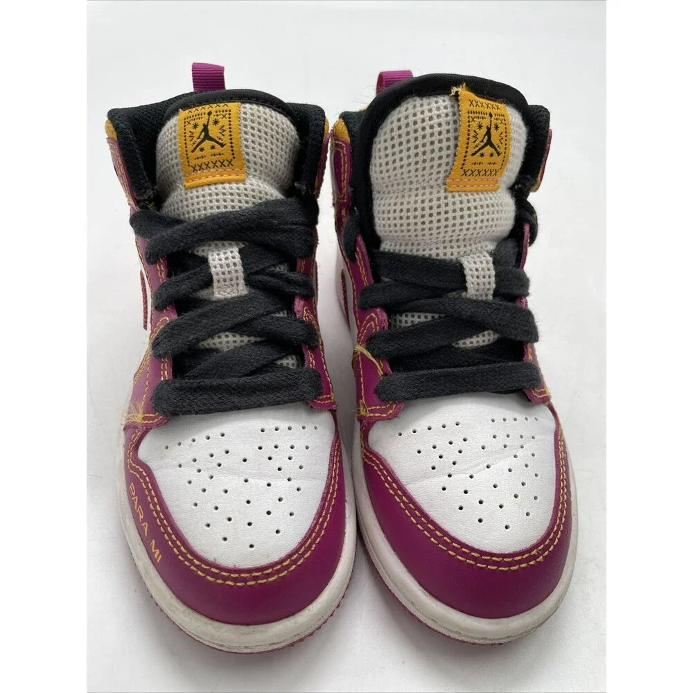 Nike Air Jordan 1 Mid PS Dia de Muertos DC0499-100 White Cactus Flower Gold 11C